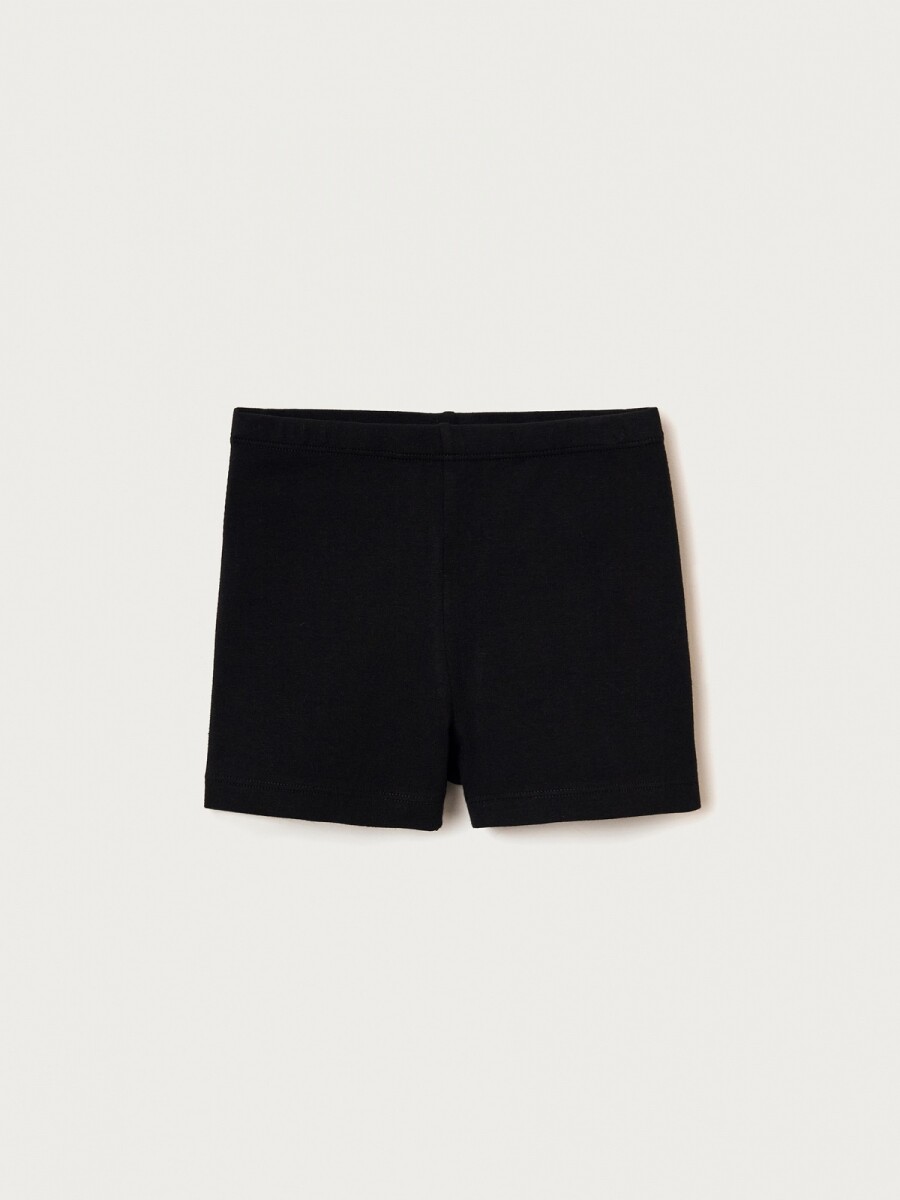 CALZA CORTA BÁSICA DE NIÑA - NEGRO 