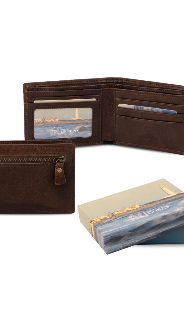 BILLETERA CUERO WOOLF CAOBA