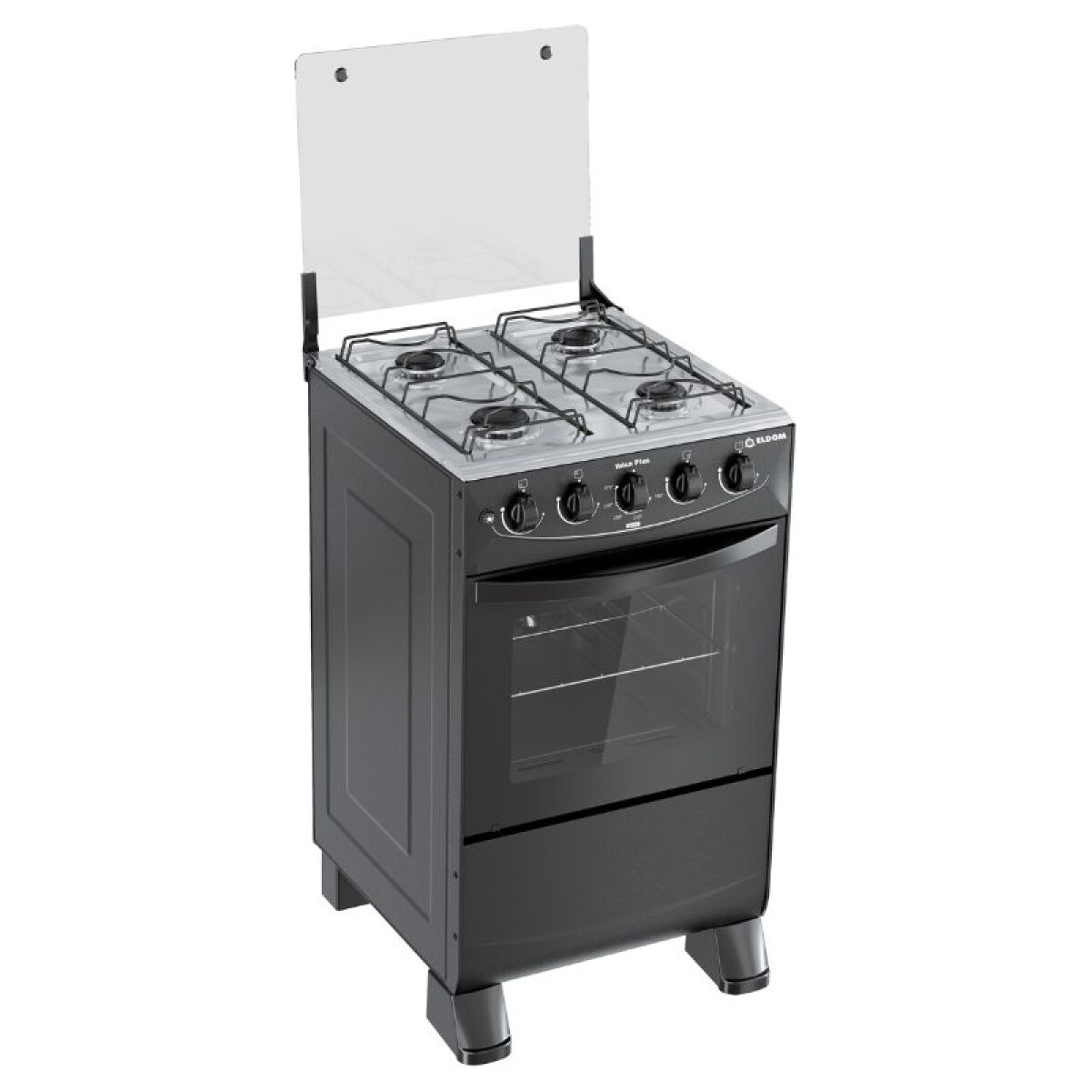 COCINA A GAS 4 H IBIZA PLUS NEGRA - ELDOM 