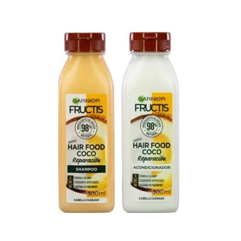 Shampoo Fructis Hair Food Coco 300ml+acondicionador 300ml. Shampoo Fructis Hair Food Coco 300ml+acondicionador 300ml.