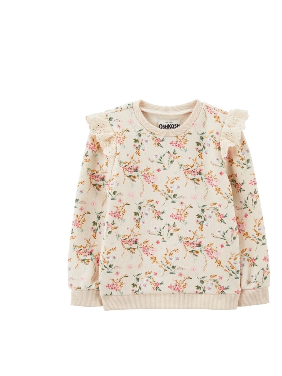 Buzo Oshkosh Ml con Encaje Floral - BEIGE 