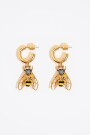 PENDIENTES ARO ABEJA CON CRIST Oro