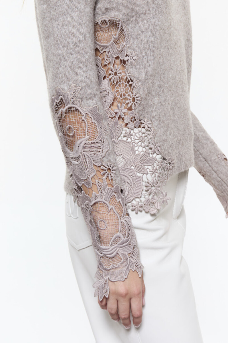 SWEATER LACE Beige