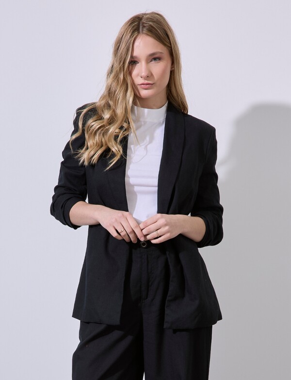 Blazer Lino Mga Frun NEGRO