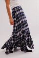 FALDA MAXI PLAID Azul
