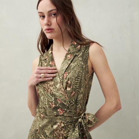 VESTIDO OFERPLAY Verde Oliva