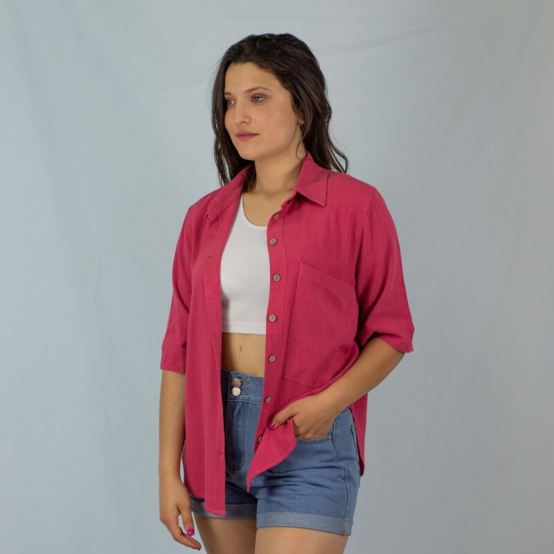 Camisa Lino Slowly Red