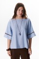 BLUSA LINO ATAR CELESTE