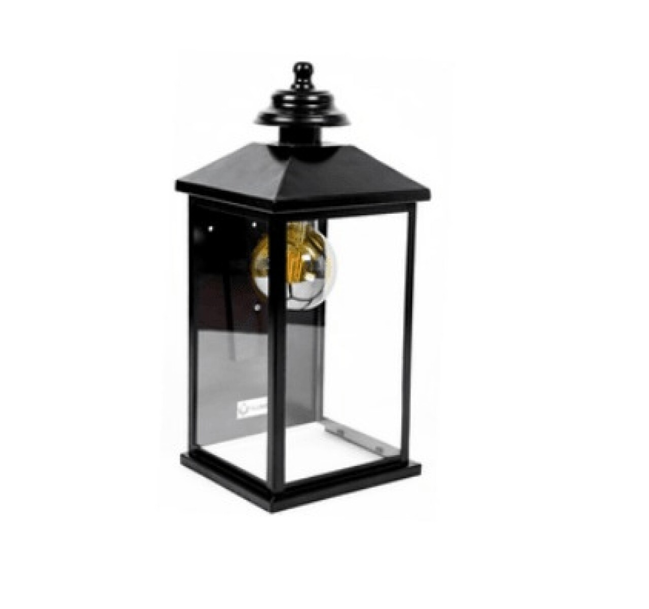 FAROL 1L VERO P/ MURO CHAPA NEGRA CHICO E27 