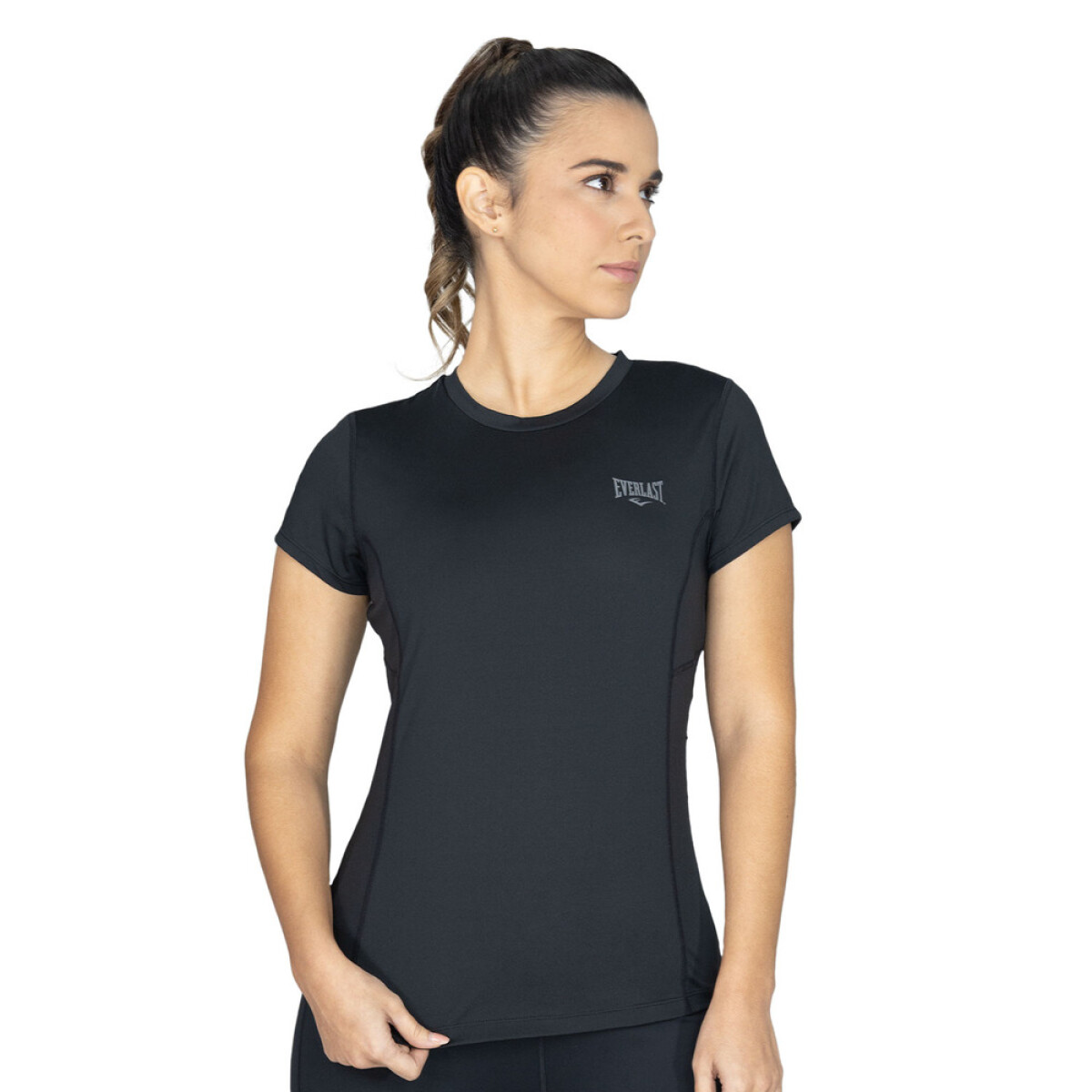 TSHIRT FEM POLY/SPX EVERLAST IMPACT BK W6 S - NEGRO 
