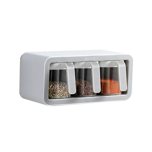 Especiero Dispensador Condimentero Acrilico Organiza Cocina Variante Color Gris