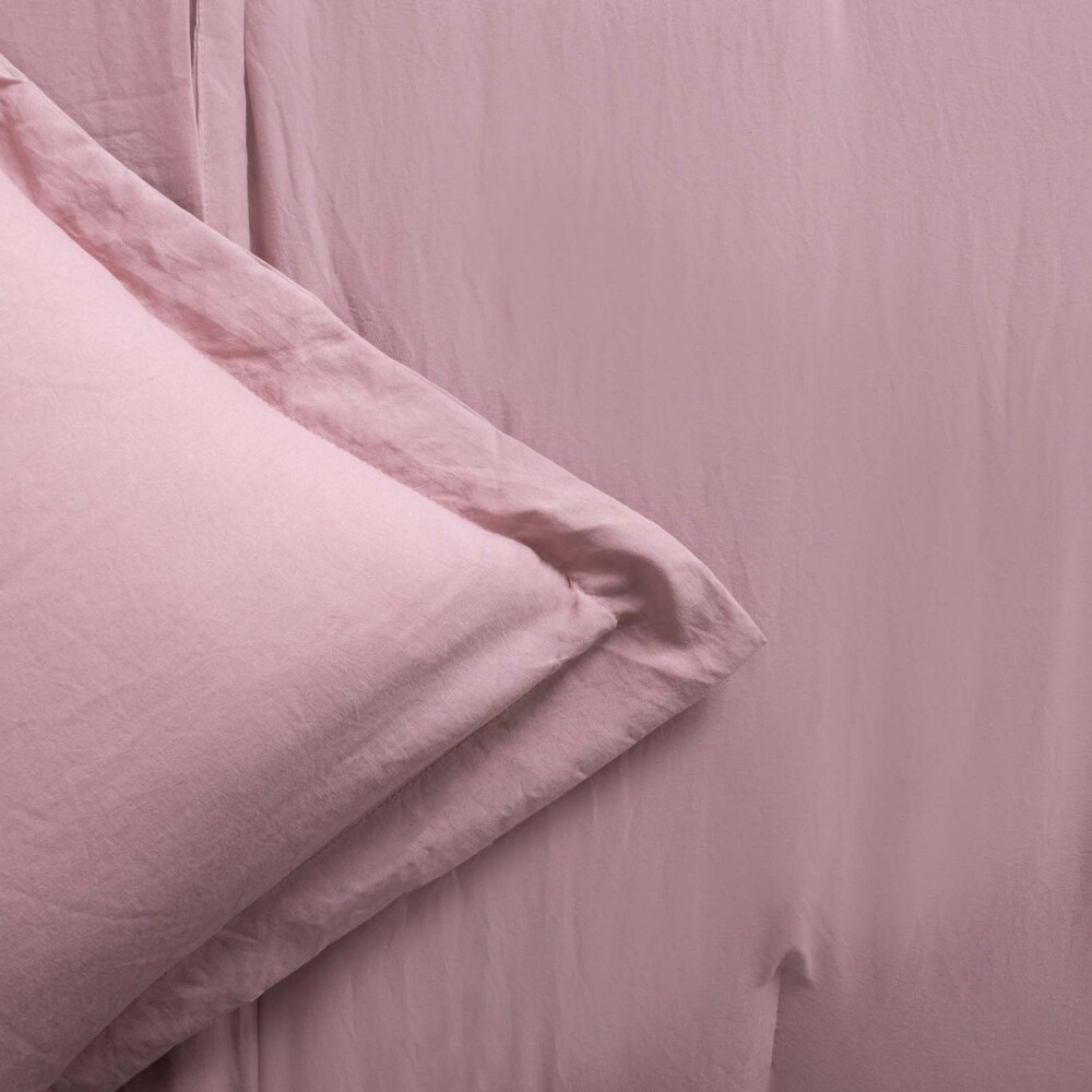 SET ACOLCHADO 1 PLAZA POLIESTER ROSA PREWASHED