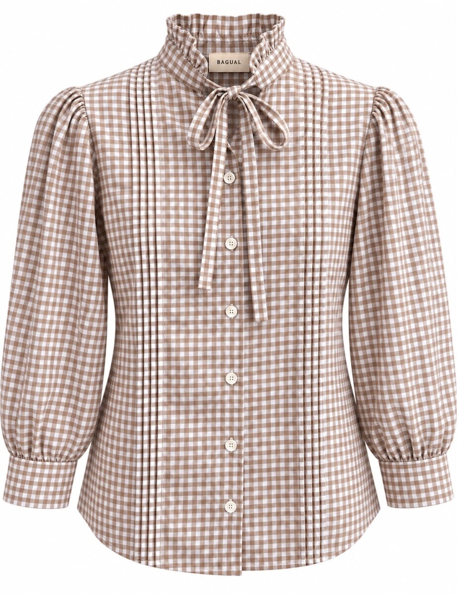 Blusa Vichy - Beige 