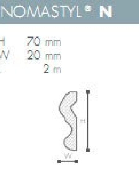 MOLDURA POLIESTIRENO NOMASTYL- N - 2 mts - N/A