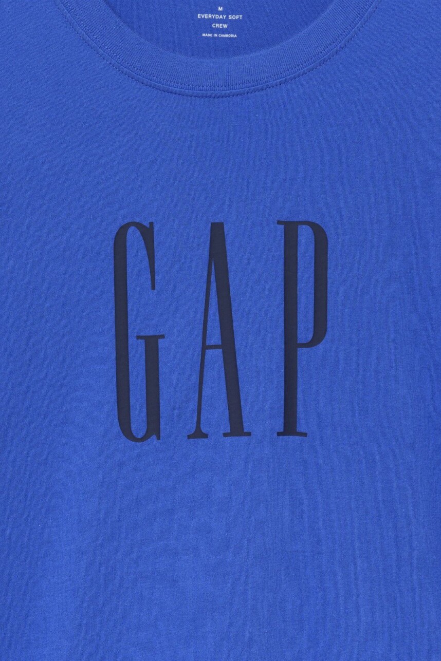 Remera Logo Gap Hombre Dazzling Blue V2
