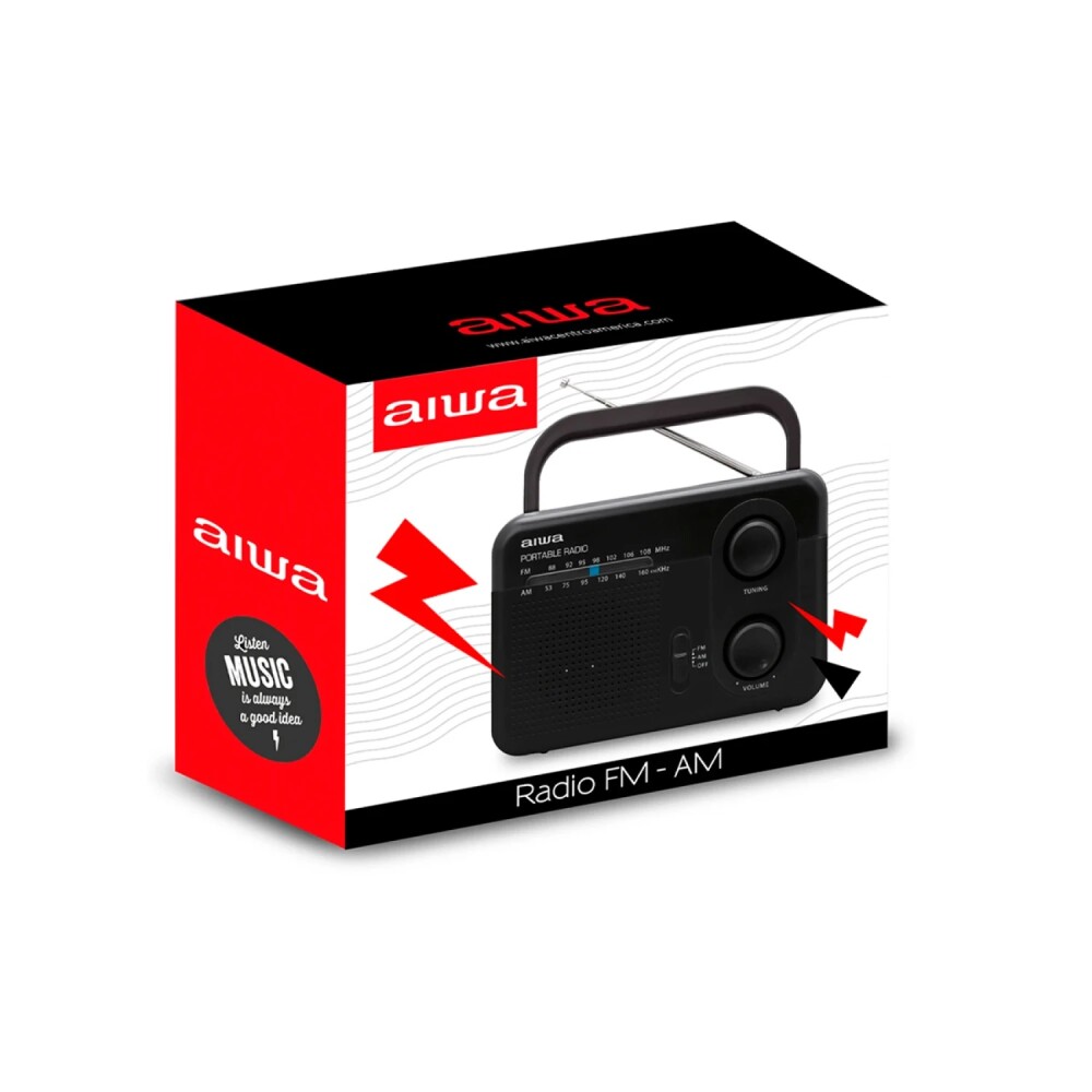 Radio Analógica Portátil Aiwa AM/FM AC/DC (AW-FML4) AIWA - RADIO ANALOGA PORTATIL AM-FM AC/DC /PILA(CH