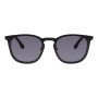 Lentes De Sol One Piece Redondo De Acero Inoxidable Negro/Negro