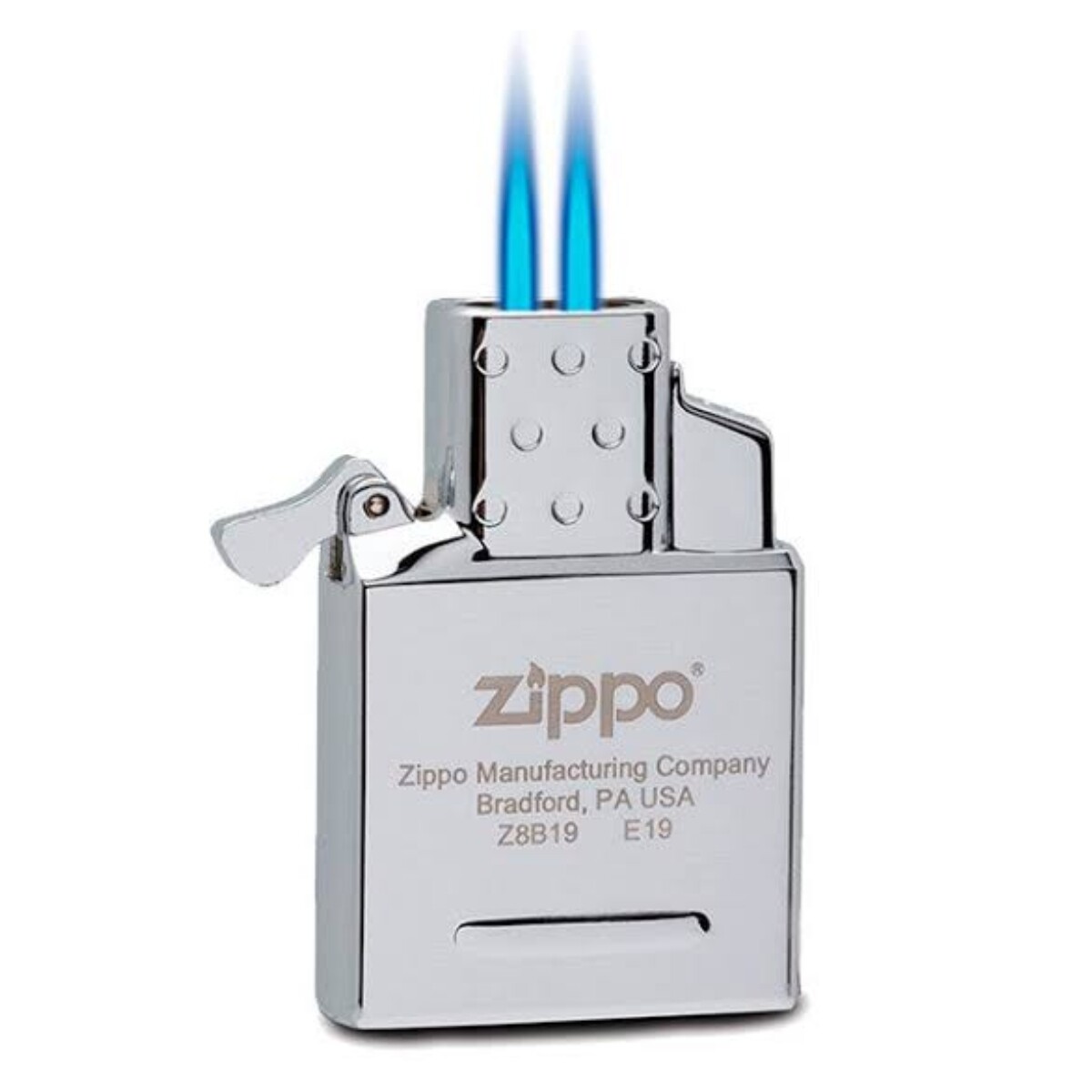 Encendedor ZIPPO 65827 Plateado – 2 Llamas Torch 
