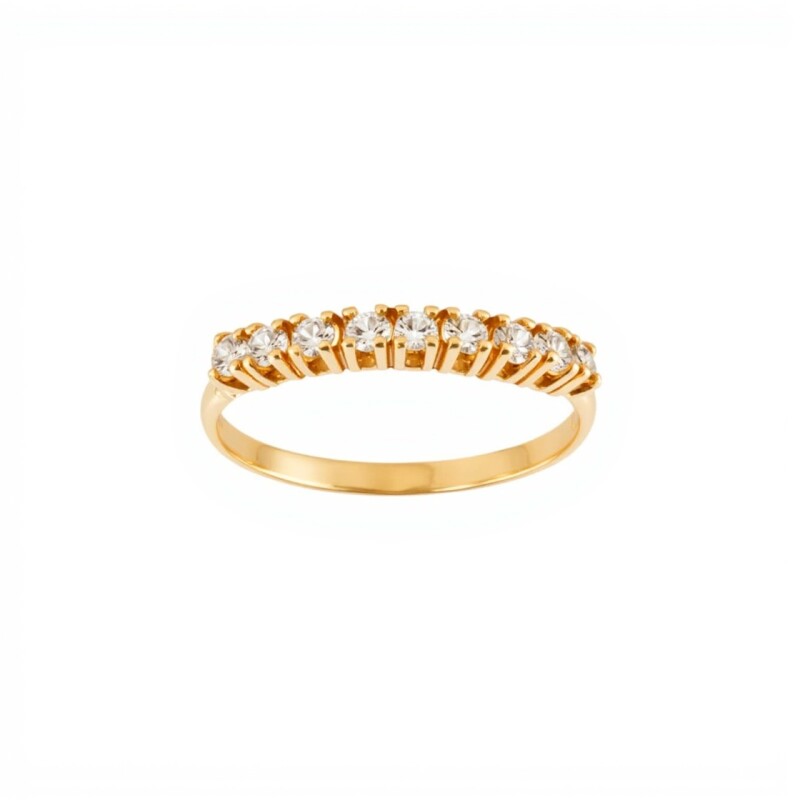 Anillo-Oro bajo-Piedra zirconia-AN8014 conpiedra