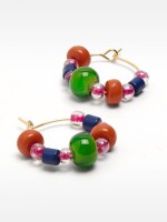 Aros Con Cristales multicolor
