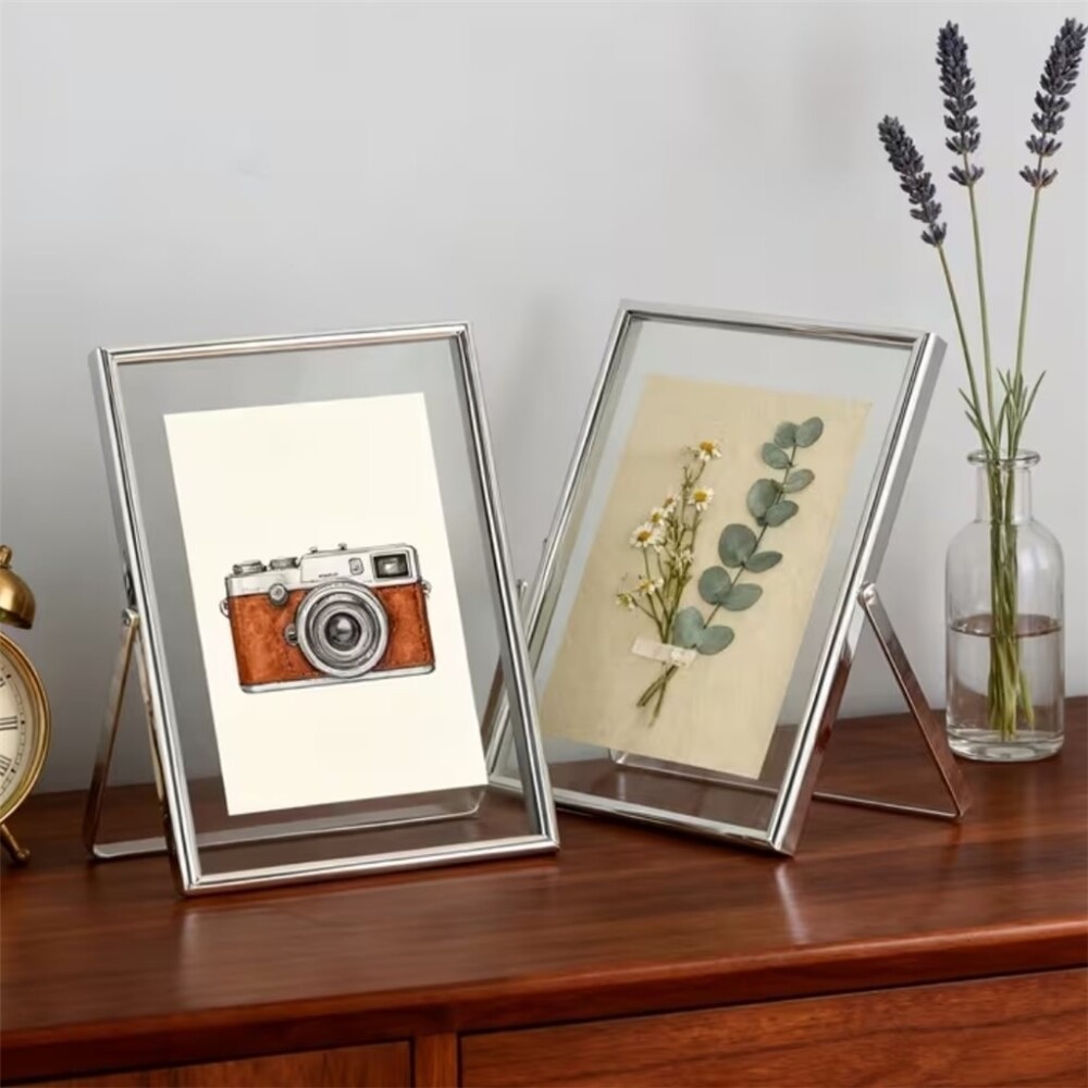 Portarretrato Vidrio/Metal Plateado 10 x 15 cm PORTARRETRATO VIDRIO/METAL GRUESO 10X15CM PLATEADO