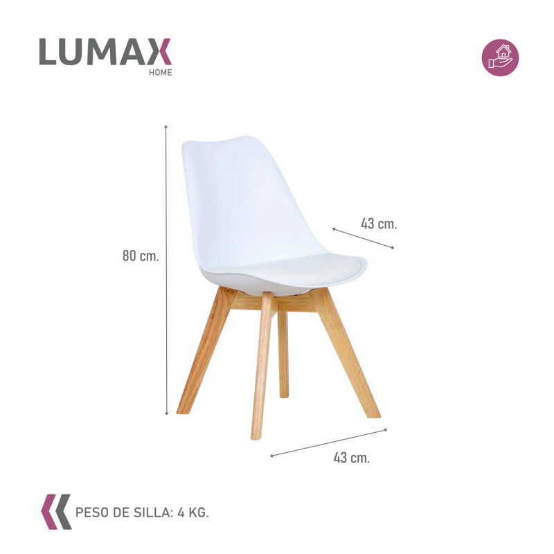 Silla Eames acolchonada con patas de madera Silla Eames acolchonada con patas de madera