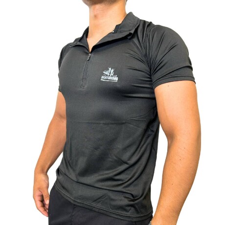 Remera polo manga corta- Aventureros Negro