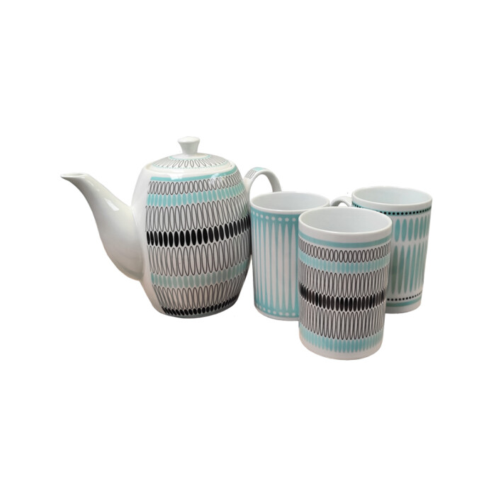 Deco Porcelana x4 Verde Agua