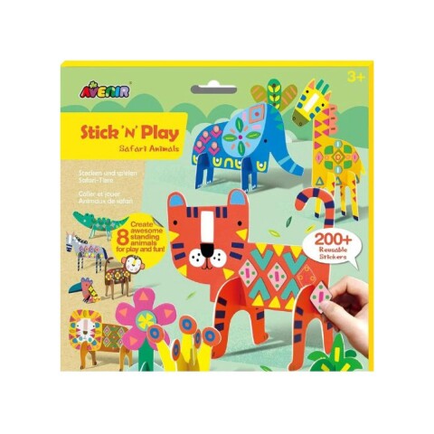 AV221 Juego De Crear Y Pegar Stickers - Safari Animals