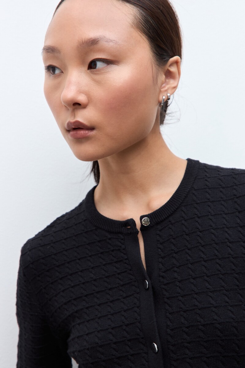Cardigan con estructuras negro