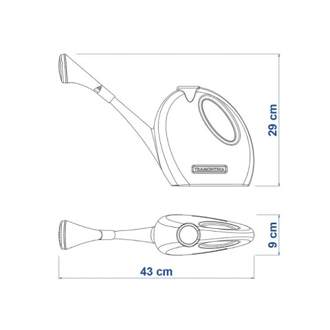 Regadera plástica azul, 2 litros -TRAMONTINA TN1821