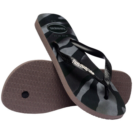 Sandalias de Hombre Havaianas Top Camu Negro - Gris
