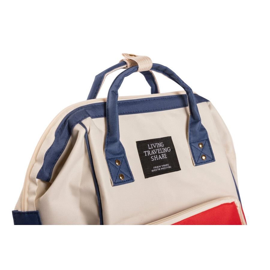 CHERRY MOM BAG BEIGE/RED