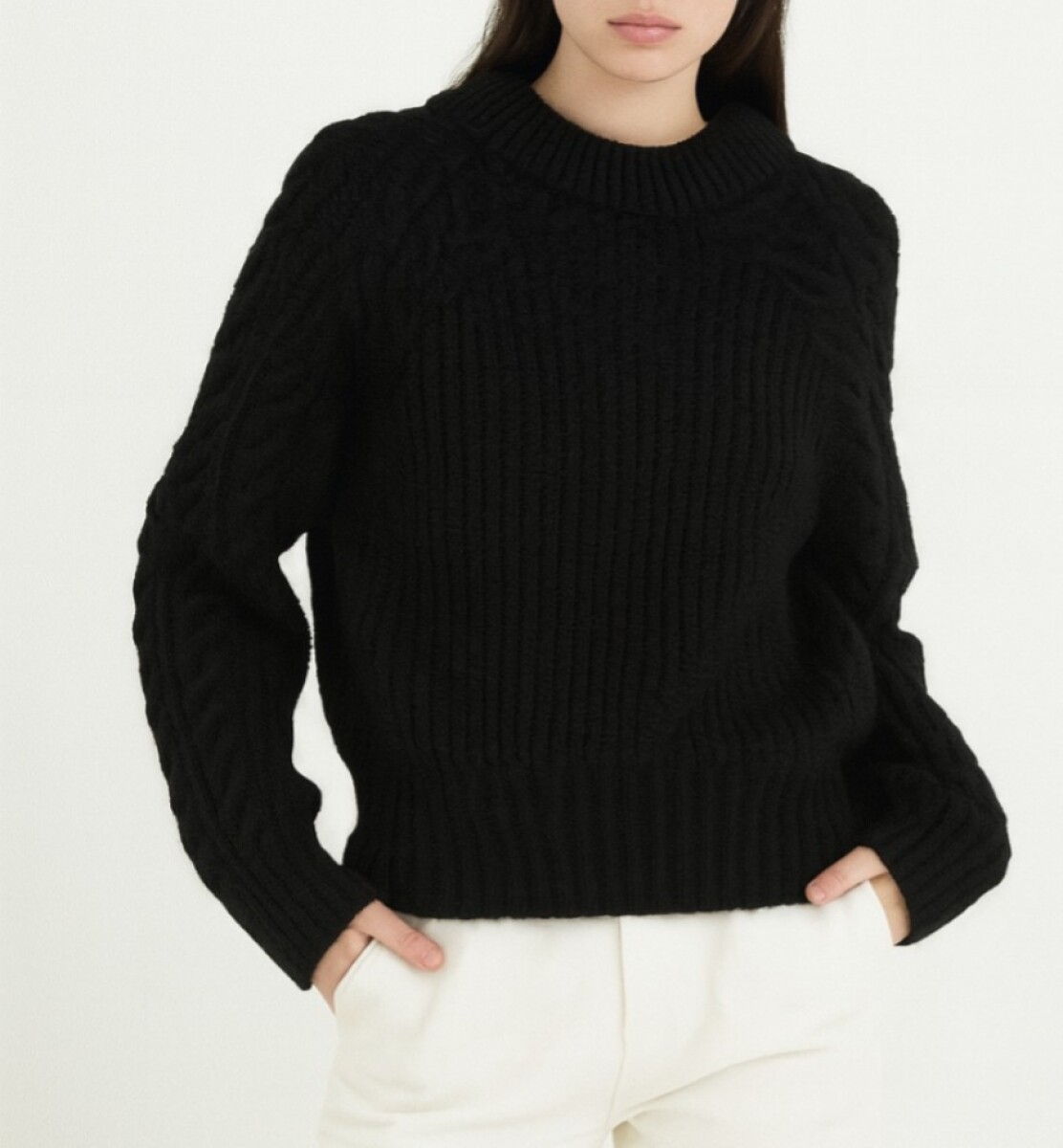 Sweater Labrado - Negro 
