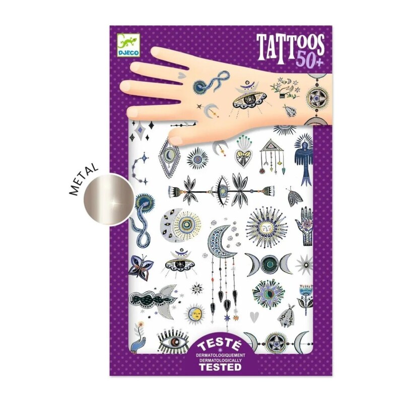 TATTOOS Set X50 Tatuajes Removibles Para Niños Djeco - Wicca