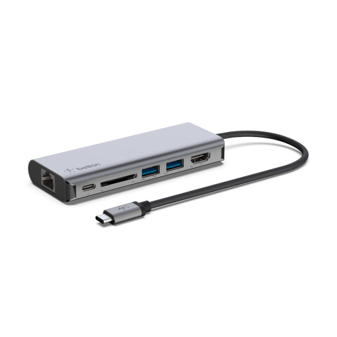 Belkin HUB 6 en 1 USB-C Ethernet HDMI 2 USB-A SD Belkin HUB 6 en 1 USB-C Ethernet HDMI 2 USB-A SD