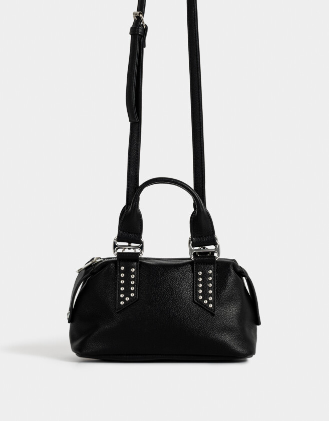 Bowling Noche Cartera Bowling Con Tachas - Negro