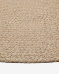 Alfombra redonda Despas de fibras sintéticas beige Ø 200 cm