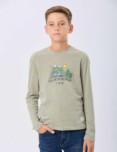 REMERA ESTAMPADA Verde