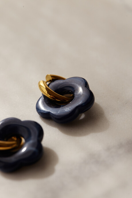 AROS FLOWER AZUL MARMOLADO
