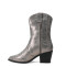 Bota de Mujer Miss Carol LITER tejana media Plateado
