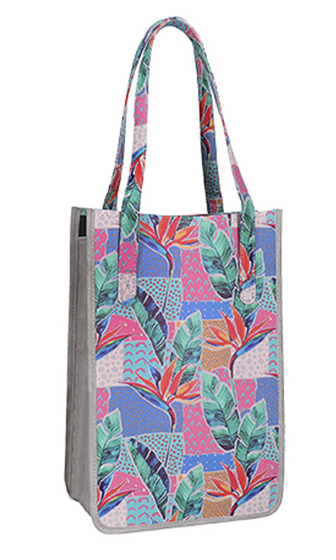 MATERA ESTILO BOLSO LIBRA FLOR DE PAJARITO Y CENIZA