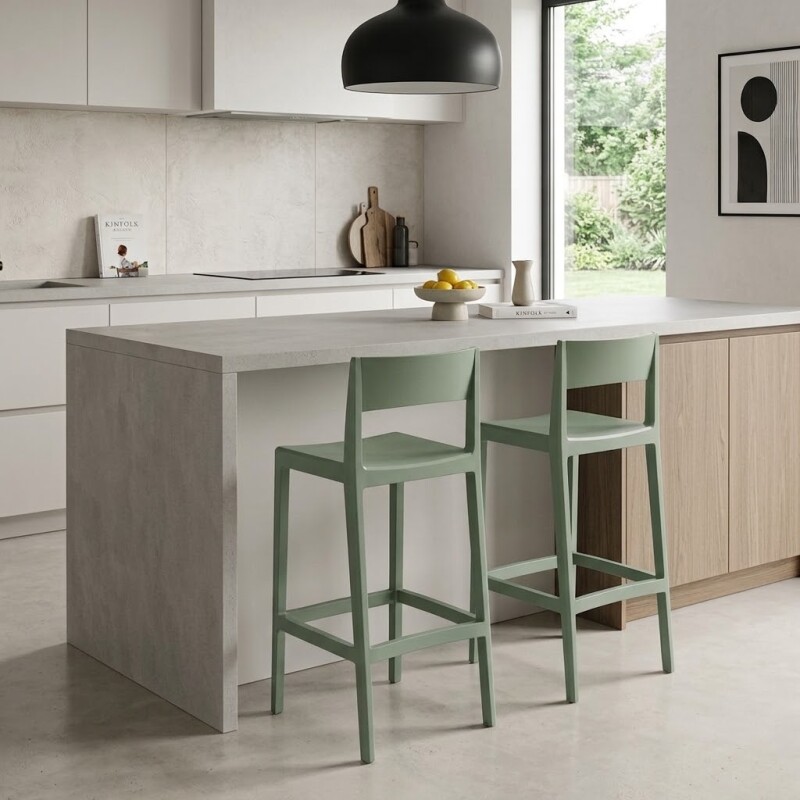 SILLA BAR PLAST VERDE Unica