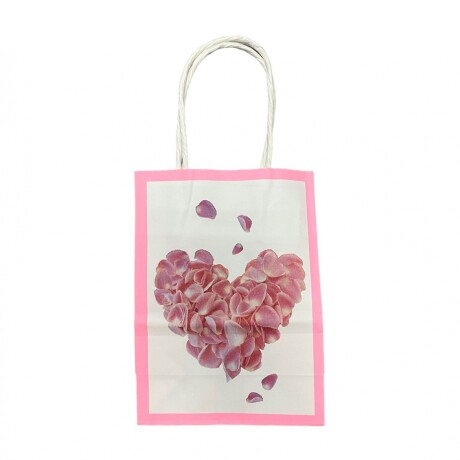 Bolsa con Asa N°1 Pack x12 Corazón Rosado