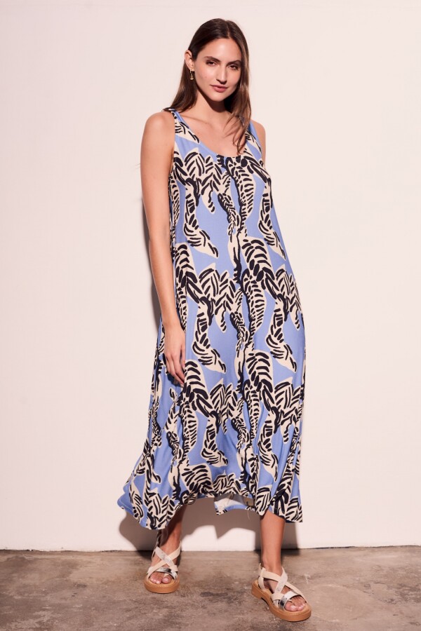 Vestido Print Celeste