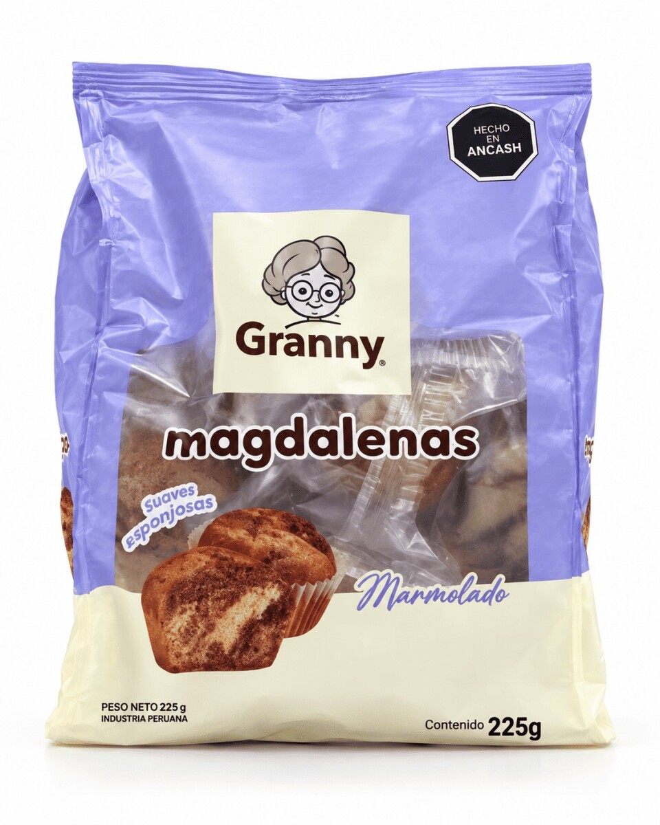 MAGDALENAS GRANNY (02) MARMOLADAS 225grs (ENVASADAS INDIVIDUAL) 