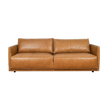 SILLÓN 3 CUERPOS CUERO-100-NATURAL MARRON ROMEO CAMEL