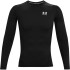 UA HG Armour Comp LS-WHT BLK-001