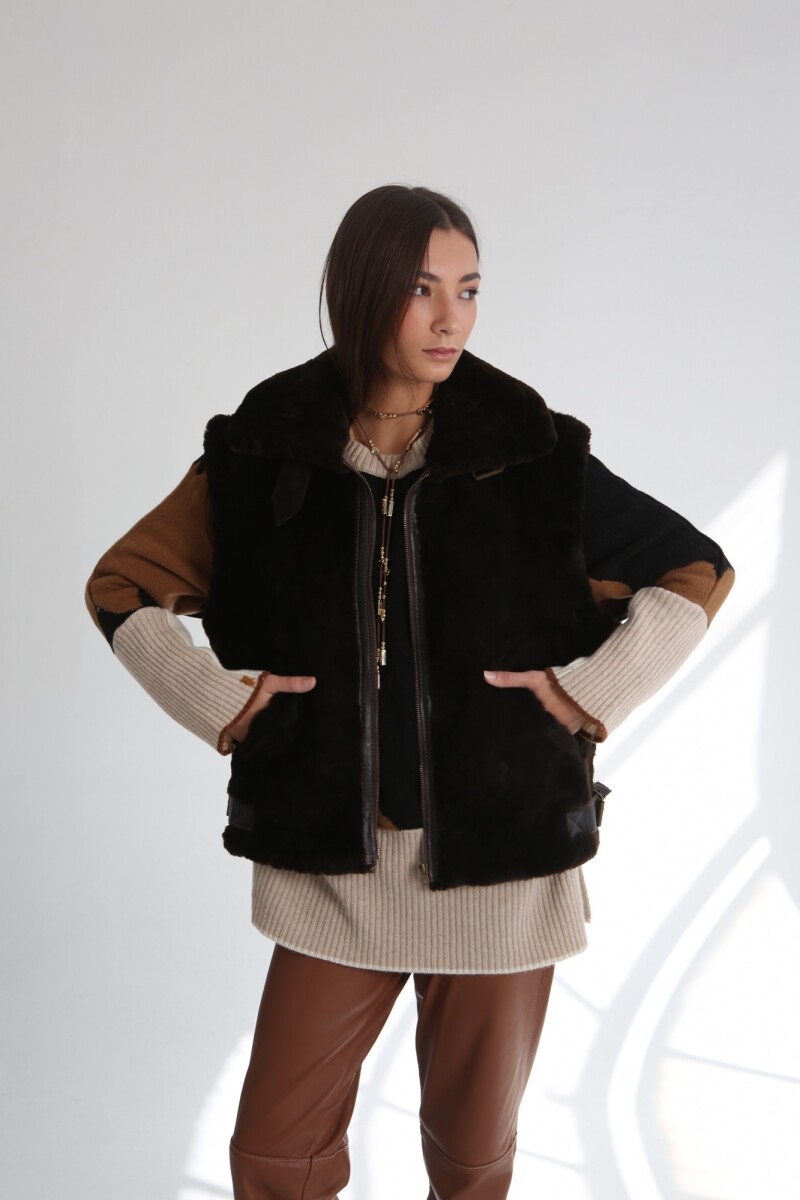 CHALECO EKO Fur Choco