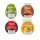 Set X4 Recipientes Silicona para Conservar Frutas Vegetales Verde